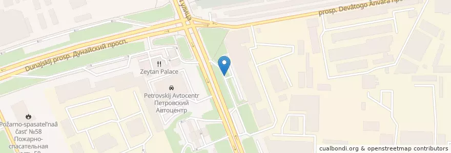 Mapa de ubicacion de округ № 75 en Rusland, Северо-Западный Федеральный Округ, Oblast Leningrad, Sint-Petersburg, Фрунзенский Район, Округ № 75.