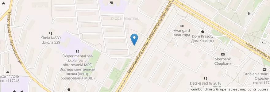 Mapa de ubicacion de Аптека № 7/197 en Russia, Distretto Federale Centrale, Москва, Юго-Западный Административный Округ, Район Черёмушки.