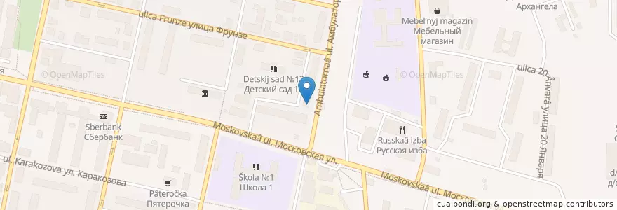 Mapa de ubicacion de Стоматологическая поликлиника en Rusland, Centraal Federaal District, Oblast Moskou, Можайский Городской Округ.
