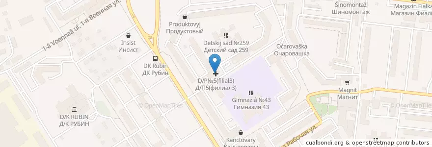 Mapa de ubicacion de Д/П№5(филиал3) en Rusia, Distrito Federal De Siberia, Omsk, Омский Район, Городской Округ Омск.