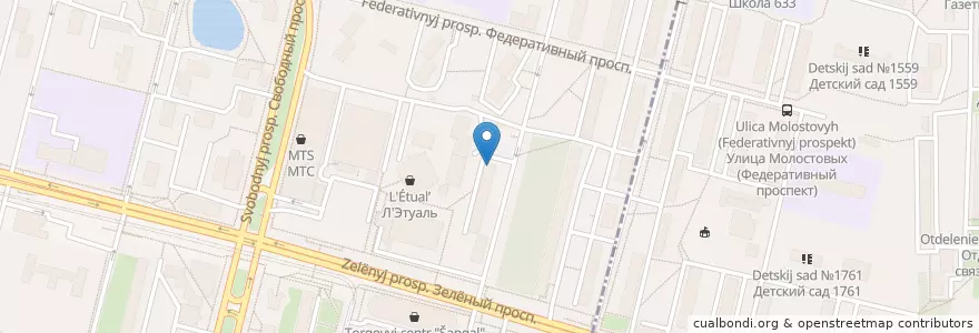 Mapa de ubicacion de Столички en Rusia, Distrito Federal Central, Москва, Восточный Административный Округ, Район Новогиреево.