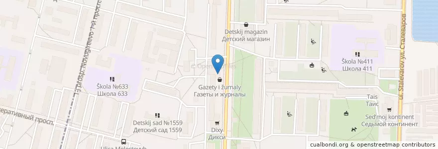 Mapa de ubicacion de Сердечко en 러시아, Центральный Федеральный Округ, Москва, Восточный Административный Округ, Район Ивановское.
