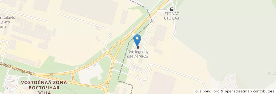 Mapa de ubicacion de Две легенды en روسيا, Центральный Федеральный Округ, محافظة موسكو, Городской Округ Солнечногорск.