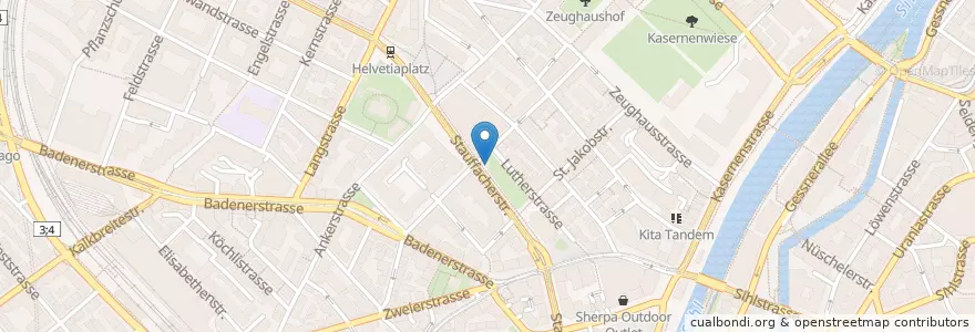 Mapa de ubicacion de Rotwandstrasse en Switzerland, Zurich, District Zurich, Zurich.