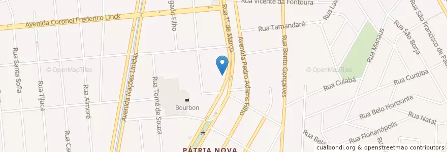 Mapa de ubicacion de Nostra Pizza en ブラジル, 南部地域, リオグランデ・ド・スル, Região Metropolitana De Porto Alegre, Região Geográfica Intermediária De Porto Alegre, Região Geográfica Imediata De Novo Hamburgo - São Leopoldo, Novo Hamburgo.