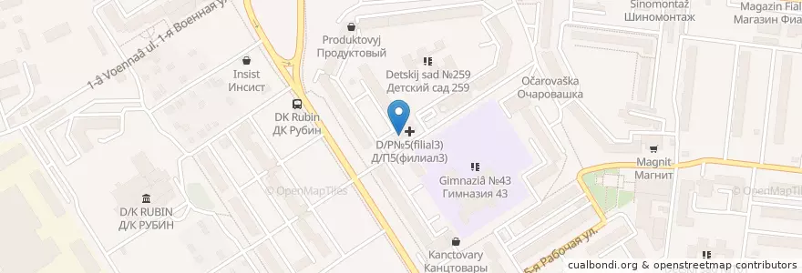 Mapa de ubicacion de №219 en Rússia, Distrito Federal Siberiano, Омская Область, Омский Район, Городской Округ Омск.
