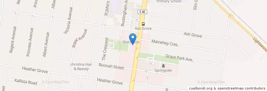 Mapa de ubicacion de Springvale Police Station en Australia, Victoria, City Of Greater Dandenong.