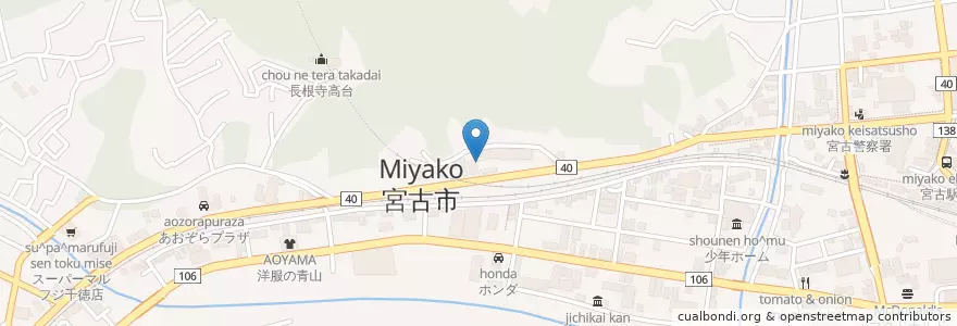 Mapa de ubicacion de 岩手県北バス宮古営業所 en Giappone, Prefettura Di Iwate, 宮古市.