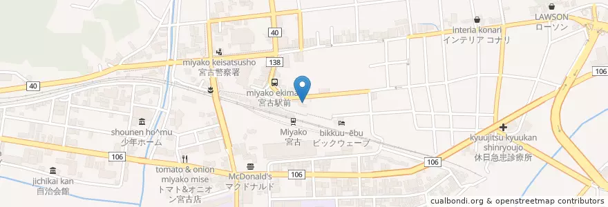 Mapa de ubicacion de ENEOS en ژاپن, 岩手県, 宮古市.