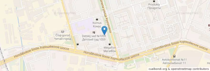 Mapa de ubicacion de Росбанк en 俄罗斯/俄羅斯, Центральный Федеральный Округ, Москва, Северный Административный Округ, Хорошёвский Район.