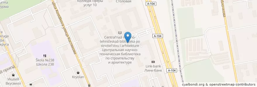Mapa de ubicacion de Росбанк en Rusia, Центральный Федеральный Округ, Москва, Северный Административный Округ, Тимирязевский Район.