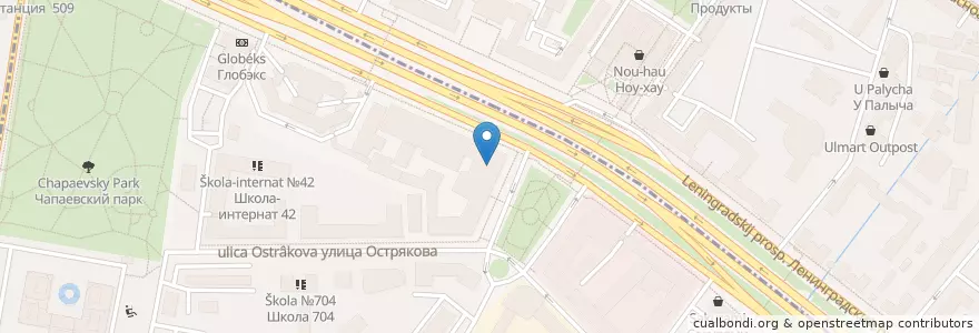 Mapa de ubicacion de Библиотечно-информационный комплекс en Russia, Central Federal District, Moscow, Northern Administrative Okrug, Aeroport District.