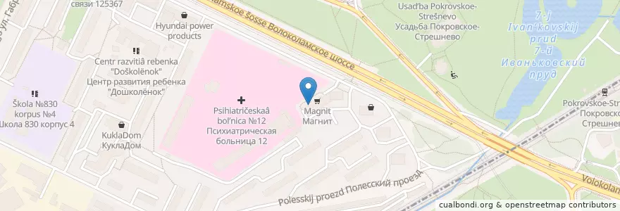Mapa de ubicacion de Мирана Дент en روسيا, Центральный Федеральный Округ, Москва, Северо-Западный Административный Округ.