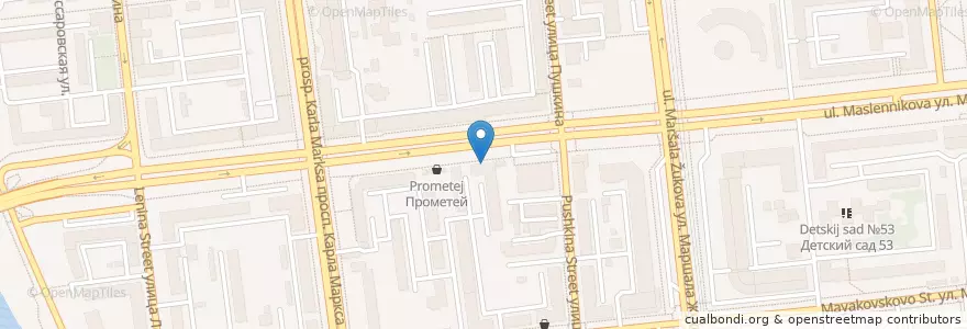 Mapa de ubicacion de Русский Стандарт en ロシア, シベリア連邦管区, オムスク州, オムスク地区, オムスク管区.