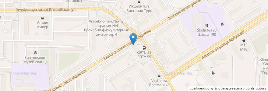 Mapa de ubicacion de Моя аптека en روسيا, Сибирский Федеральный Округ, نوفوسيبيرسك أوبلاست, Городской Округ Новосибирск.