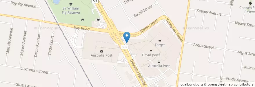 Mapa de ubicacion de Subway en Australie, Victoria, City Of Kingston.