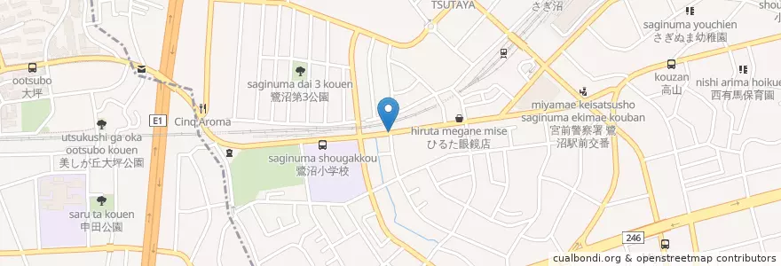 Mapa de ubicacion de 田園都市クリニック en 일본, 가나가와현, 川崎市, 宮前区.