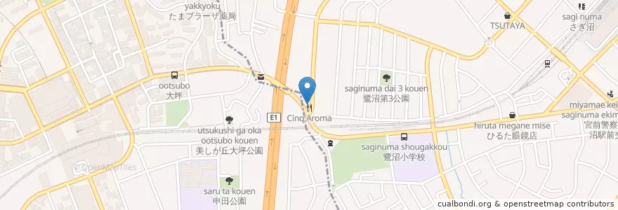 Mapa de ubicacion de Cinq Aroma en 日本, 神奈川縣, 川崎市, 宮前区.