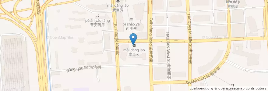 Mapa de ubicacion de 麦当劳 en الصين, بكين, خبي, 海淀区.