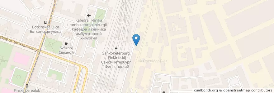Mapa de ubicacion de Санкт-Петербургский EMS-сортировочный центр en Russland, Föderationskreis Nordwest, Oblast Leningrad, Sankt Petersburg, Калининский Район, Финляндский Округ.