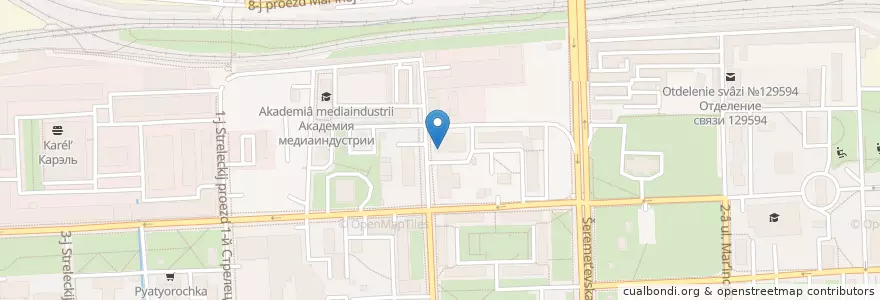 Mapa de ubicacion de Megapolis en Rússia, Distrito Federal Central, Москва, Северо-Восточный Административный Округ, Район Марьина Роща.
