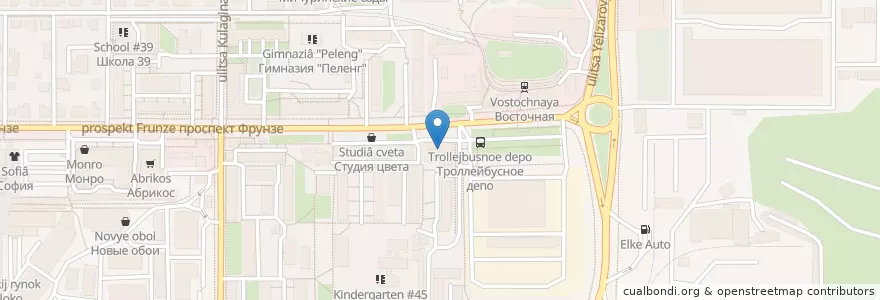 Mapa de ubicacion de Томскпромстройбанк en Rússia, Distrito Federal Siberiano, Томская Область, Томский Район, Городской Округ Томск.