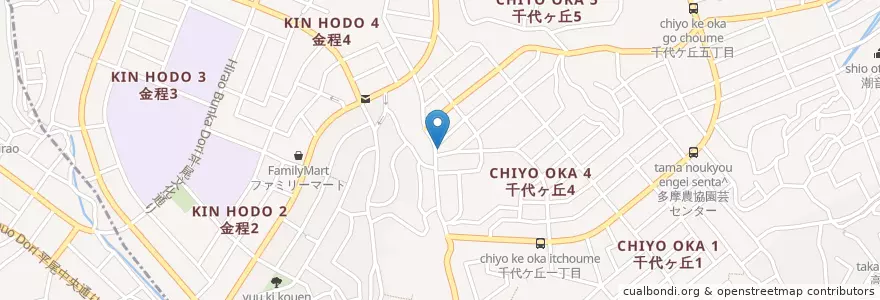 Mapa de ubicacion de おばた小児クリニック en Japonya, 神奈川県, 川崎市, 麻生区.