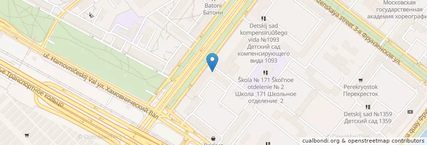 Mapa de ubicacion de Илан en 俄罗斯/俄羅斯, Центральный Федеральный Округ, Москва, Центральный Административный Округ, Район Хамовники.