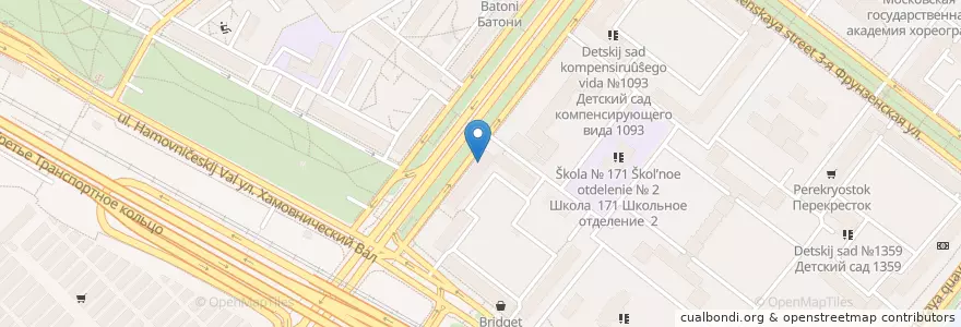 Mapa de ubicacion de Райффайзен en Россия, Центральный Федеральный Округ, Москва, Центральный Административный Округ, Район Хамовники.