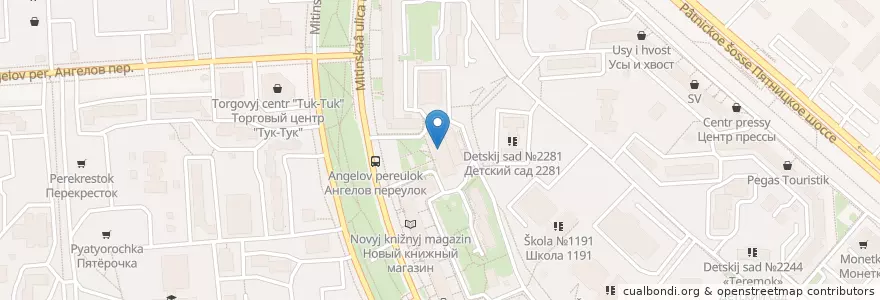 Mapa de ubicacion de Тануки en روسيا, Центральный Федеральный Округ, Москва, Северо-Западный Административный Округ, Район Митино.