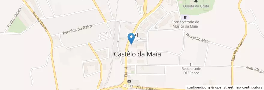 Mapa de ubicacion de Farmácia do Castêlo en Portugal, Nord, Área Metropolitana Do Porto, Porto, Maia, Castêlo Da Maia.