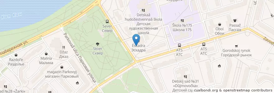 Mapa de ubicacion de м-н Вираж en Rússia, Distrito Federal Siberiano, Красноярский Край, Рыбинский Район, Зато Зеленогорск.