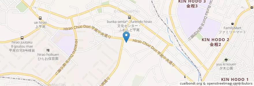Mapa de ubicacion de ドラッグセイムス 稲城平尾店 en Japão, Tóquio, 稲城市.