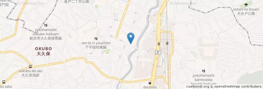 Mapa de ubicacion de 中華ダイニング　せんごく en 日本, 神奈川県, 横浜市, 港南区.