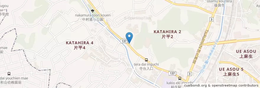 Mapa de ubicacion de 安藤歯科医院 en Япония, Канагава, Кавасаки, Асао.
