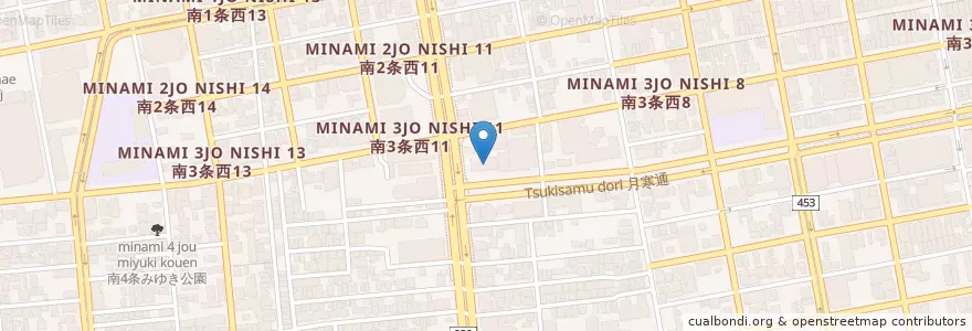 Mapa de ubicacion de 札幌市中央消防署 en 日本, 北海道, 石狩振興局, 札幌市, 中央区.
