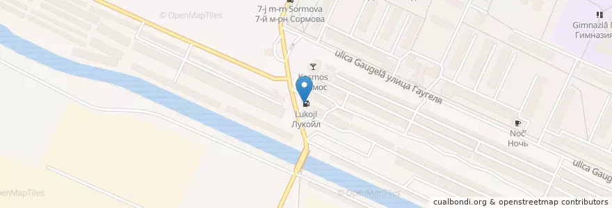 Mapa de ubicacion de Лукойл en Russie, District Fédéral De La Volga, Oblast De Nijni Novgorod, Городской Округ Нижний Новгород.