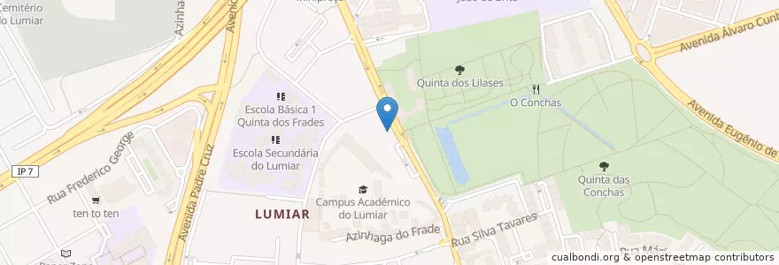 Mapa de ubicacion de Farmácia Alameda en پرتغال, Área Metropolitana De Lisboa, Lisboa, Grande Lisboa, لیسبون, Lumiar.