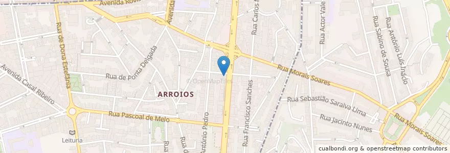 Mapa de ubicacion de Farmácia Aliança en پرتغال, Área Metropolitana De Lisboa, Lisboa, Grande Lisboa, لیسبون, Arroios.
