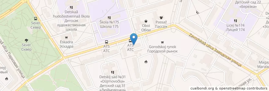 Mapa de ubicacion de Росбанк en Rusland, Federaal District Siberië, Красноярский Край, Рыбинский Район, Зато Зеленогорск.