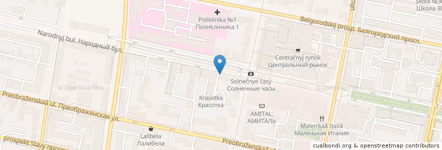 Mapa de ubicacion de Аптека en Rússia, Distrito Federal Central, Oblast De Belgorod, Белгородский Район, Городской Округ Белгород.