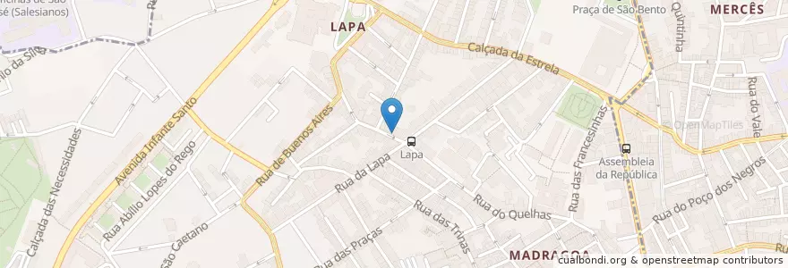 Mapa de ubicacion de Farmácia Central da Lapa en Portugal, Área Metropolitana De Lisboa, Lisboa, Grande Lisboa, Lisboa, Estrela.