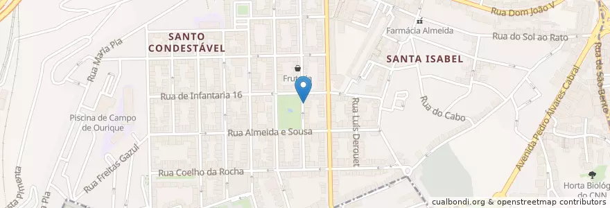 Mapa de ubicacion de Farmácia Castro Fonseca en 葡萄牙, Área Metropolitana De Lisboa, Lisboa, Grande Lisboa, 里斯本, Campo De Ourique.