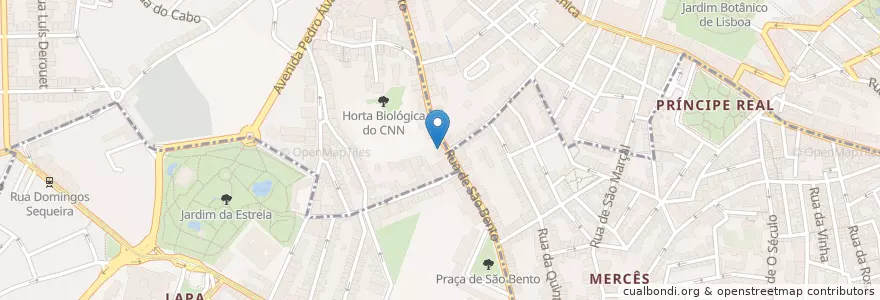Mapa de ubicacion de Farmácia Castro Sucessor en 포르투갈, Área Metropolitana De Lisboa, Lisboa, Grande Lisboa, 리스본, Campo De Ourique.