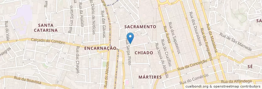 Mapa de ubicacion de Farmácia Sacoor do Chiado en Portekiz, Área Metropolitana De Lisboa, Lisboa, Grande Lisboa, Lizbon.