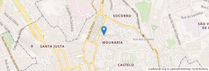 Mapa de ubicacion de Farmácia Mouraria en Portugal, Área Metropolitana De Lisboa, Lisboa, Grande Lisboa, Lisboa, Santa Maria Maior.