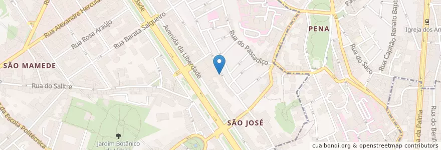 Mapa de ubicacion de Farmácia Fernandes en Portugal, Metropolregion Lissabon, Lissabon, Großraum Lissabon, Lissabon, Santo António.