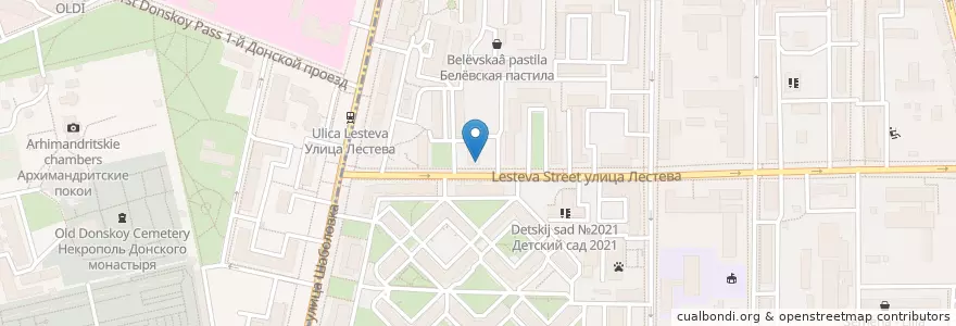 Mapa de ubicacion de Здоровое поколение en روسيا, Центральный Федеральный Округ, Москва, Южный Административный Округ.