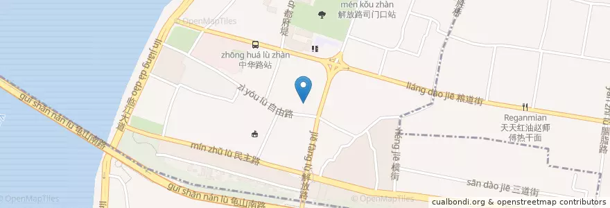 Mapa de ubicacion de 中华路街道办事处 en Chine, Hubei, Wuhan, District De Wuchang, 中华路街道.
