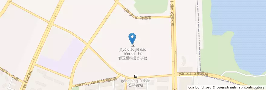 Mapa de ubicacion de 积玉桥街道办事处 en China, Hubei, Wuhan, Wuchang District, 积玉桥街道.